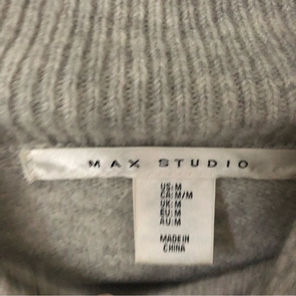 MAX STUDIO Wool Grey Turtleneck Sweater - Picture 2 of 8